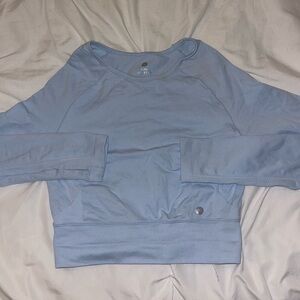 Blue athletic crop top